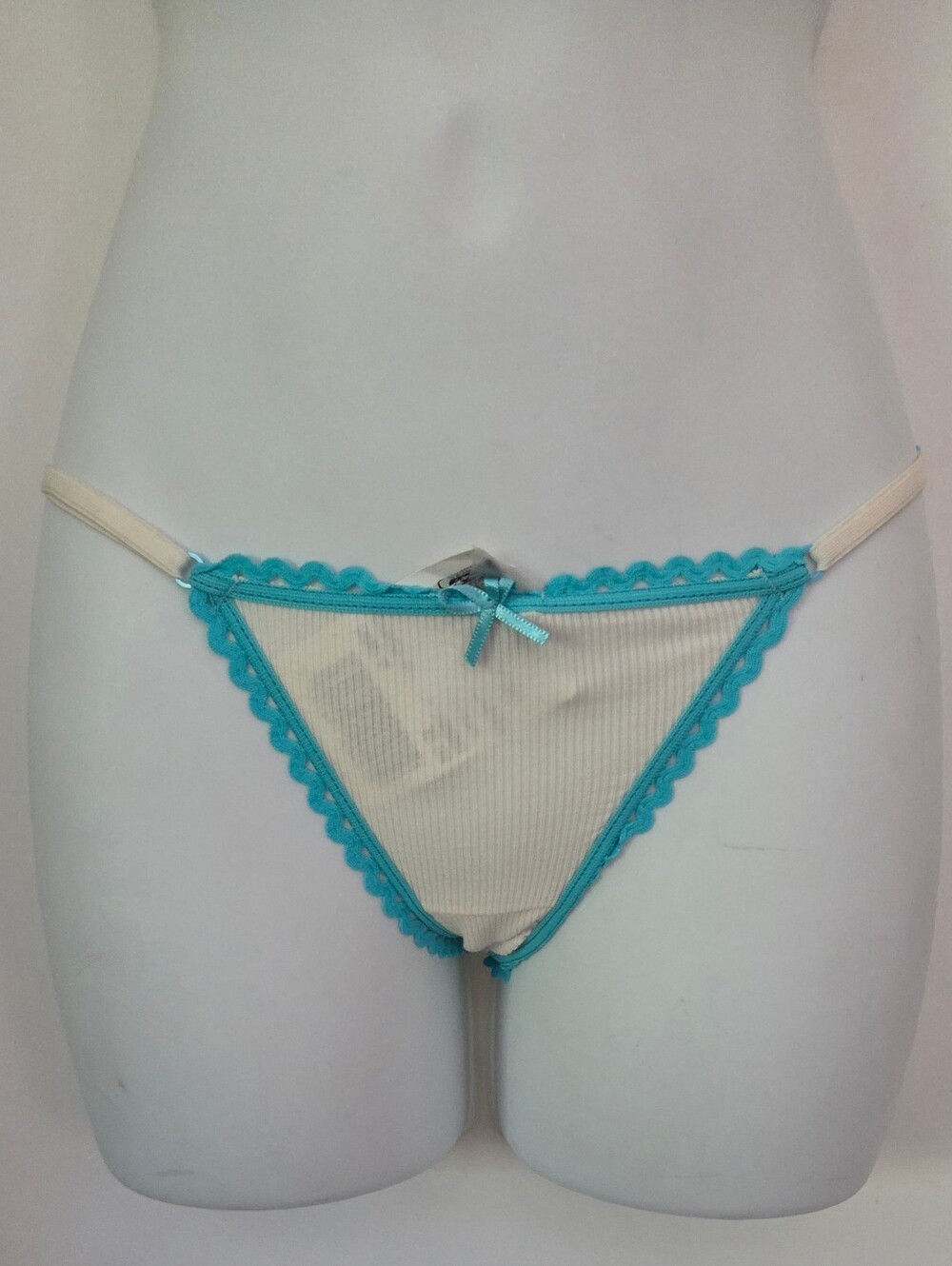 A Brazillian Collection Lingerie Panty with Aqua Lace Trim